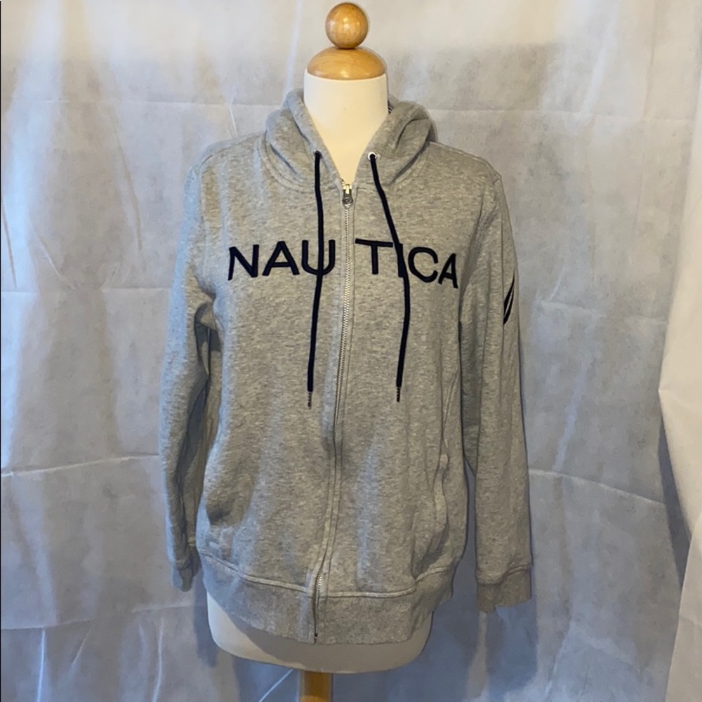 EUC Nautica gray and blue hoodie size XL